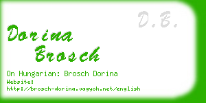 dorina brosch business card